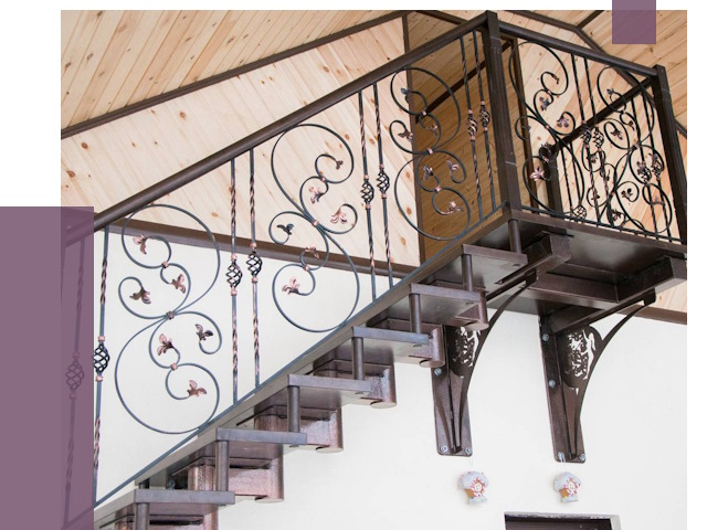 Кованые лестницы в Ессентуках от 79537 руб. под ключ