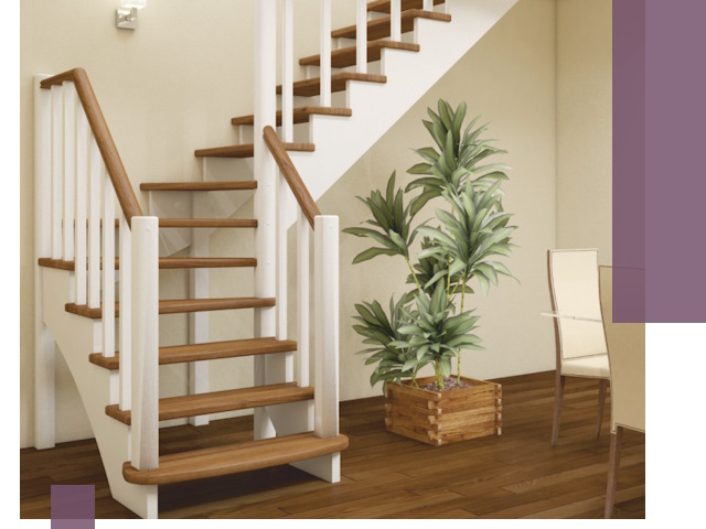 Г-образные лестницы под ключ в Ессентуках — изготовление и монтаж