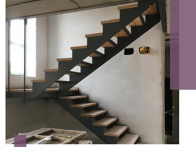 Изготовление лестниц на металлокаркасе в Ессентуках от производителя