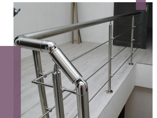 Перила из нержавеющей стали в Ессентуках от 8973 руб. под ключ | ПРОЛЁТ-Ссн