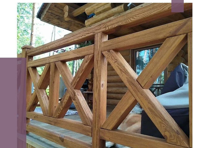 Деревянные перила под ключ в Ессентуках от 7648 руб. 