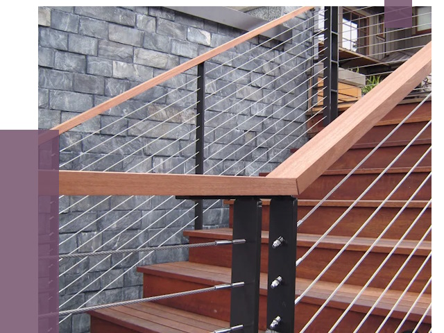 Тросовые перила под ключ в Ессентуках от 7750 руб. 