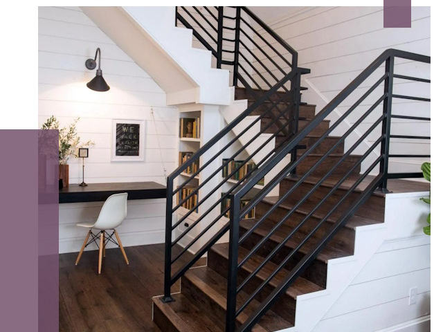 Перила для лестницы в доме в Ессентуках от 7393 руб. — ПРОЛЁТ-Ссн