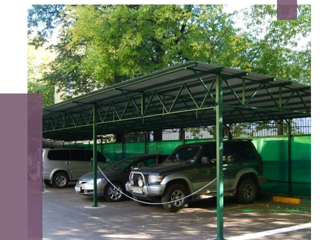 Навесы для парковки в Ессентуках от 80046 руб. заказать | ПРОЛЁТ-Ссн