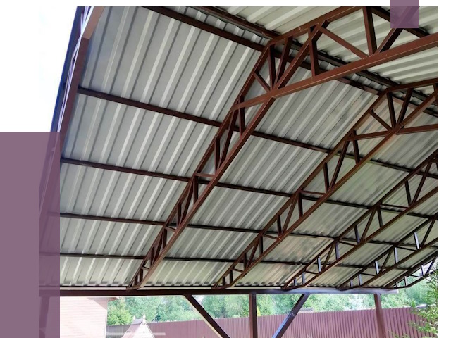 Навесы из профнастила в Ессентуках от 7342 руб. | ПРОЛЁТ-Ссн