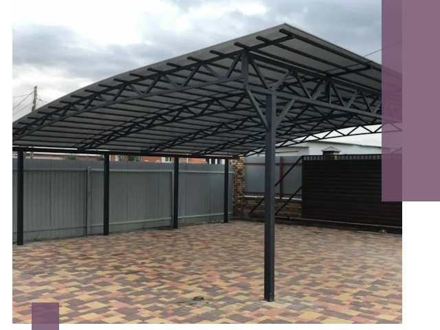 Металлические навесы под ключ в Ессентуках — изготовление и монтаж