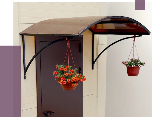 Козырьки над входом в Ессентуках от 14786 руб.  | ПРОЛЁТ-Ссн