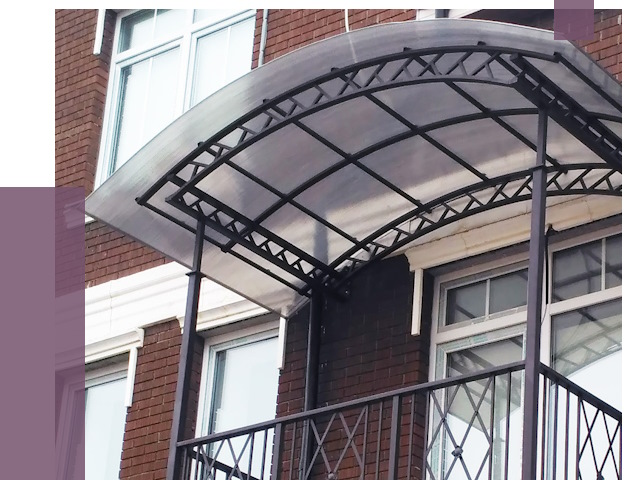 Козырьки над балконом в Ессентуках от 8616 руб. | ПРОЛЁТ-Ссн