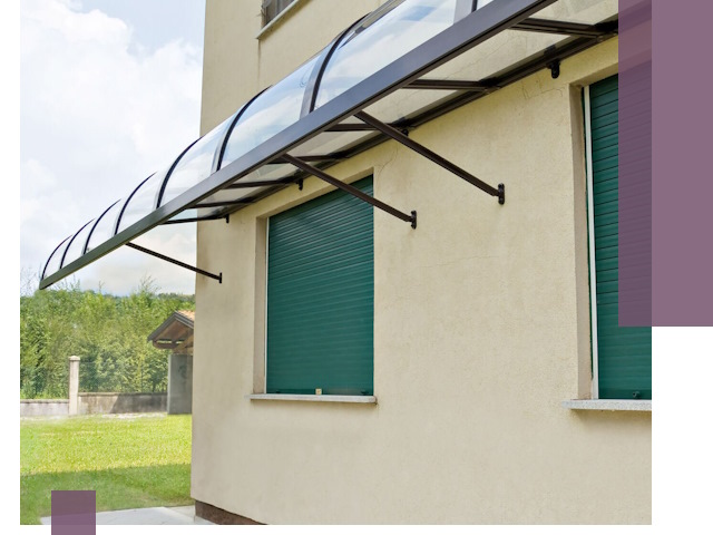 Козырьки над окнами в Ессентуках — изготовление и монтаж по выгоде