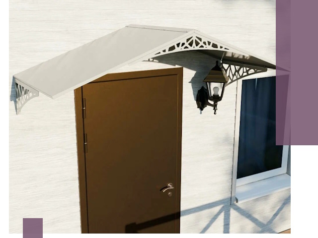 Металлические козырьки на входы и террасы в Ессентуках