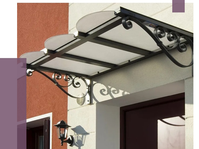 Односкатные козырьки в Ессентуках от 8362 руб.  | ПРОЛЁТ-Ссн